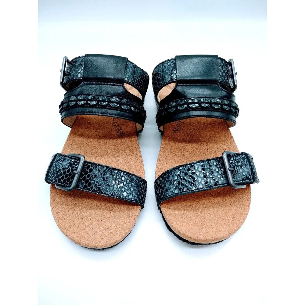 COPY - Revitalign Women's Sofia Slide Sandals - Black Leather , Size US 7 / EUR…